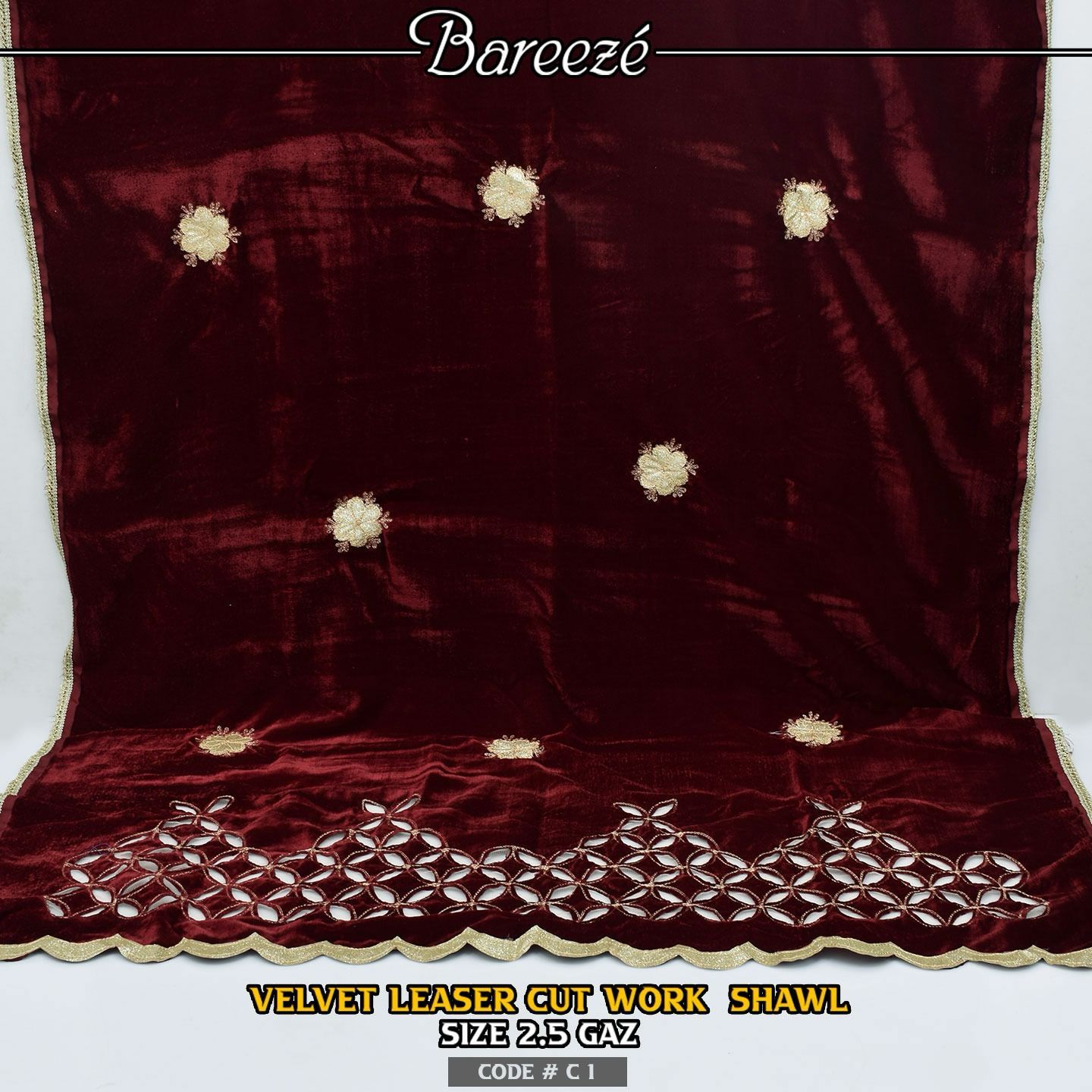 Velvet Ladies Shawl C1